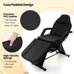 Costway Lit de massage 72" avec tabouret hydraulique et dossier réglable