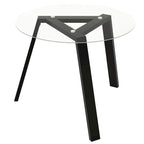 Table de salle à manger ronde en verre Costway 36" pour 4 personnes avec plateau en verre trempé - Voir détails