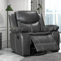 Fauteuil inclinable massant et chauffant en cuir, assise large et durable
