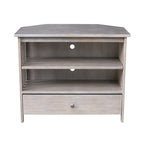 Meuble TV d'angle en bois massif de style Mission