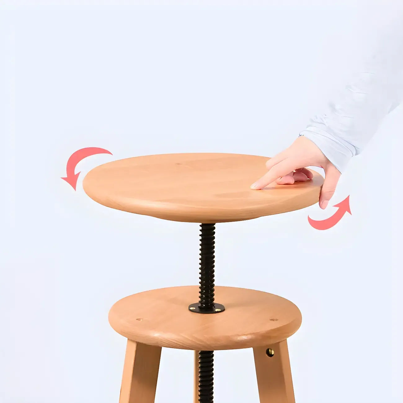 Tabourets de bar modernes en bois avec pivot de comptoir