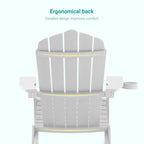 Bonosuki Lot de 2 chaises pliantes Adirondack pour patio et brasero