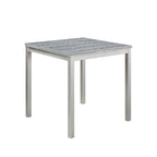Ensemble de salle à manger moderne 5 pièces avec table carrée hauteur comptoir et 4 chaises rembourrées
