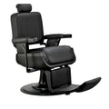 Chaise de barbier robuste inclinable hydraulique JAXSON, cadre noir