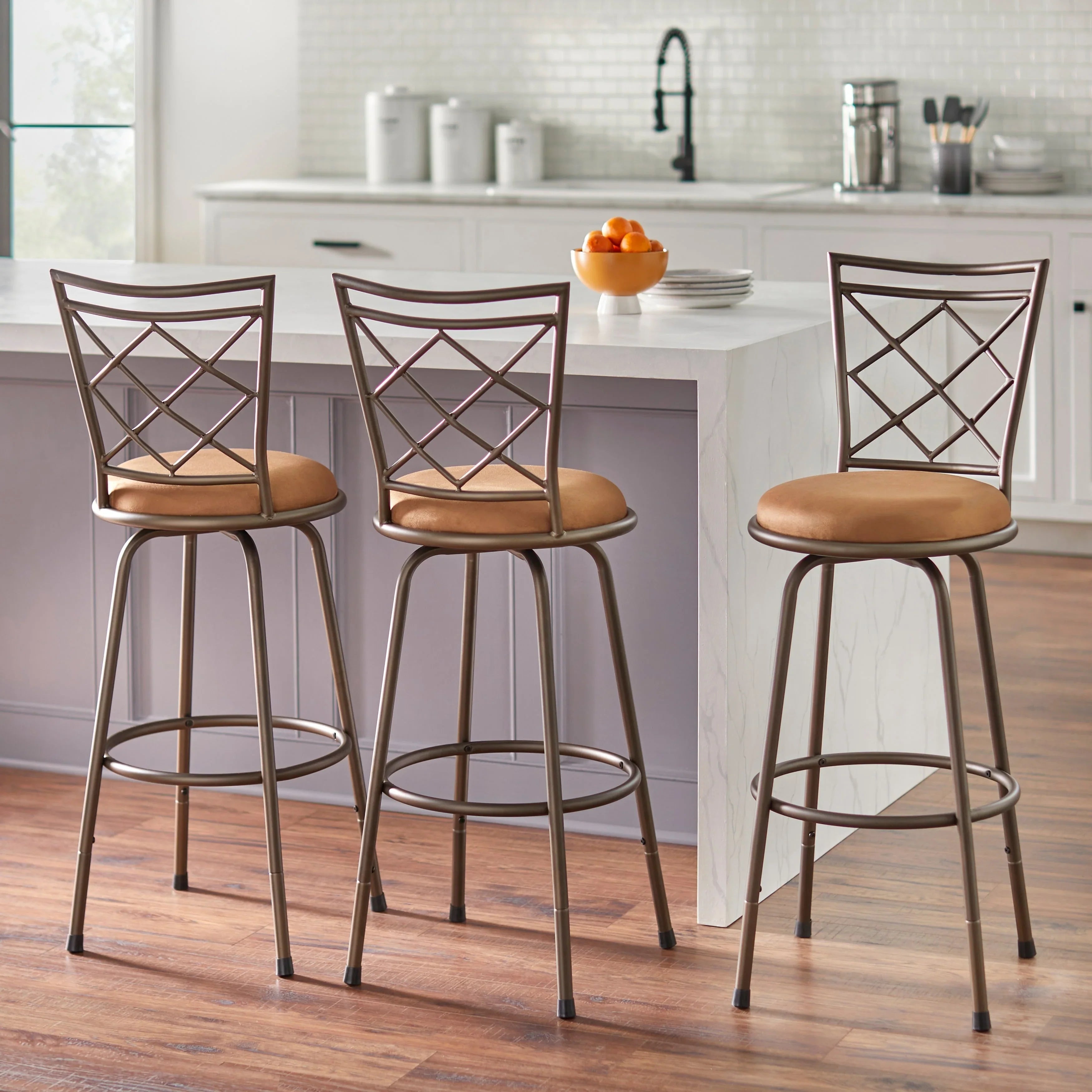 Tabourets Alyssa à hauteur réglable et pivotants Simple Living (lot de 3)