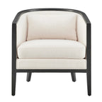 Fauteuil d'appoint en lin et rotin Tillman