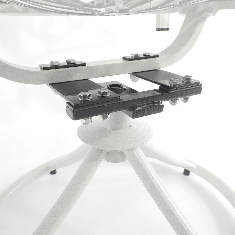 Ensemble de salle à manger d'extérieur 5 pièces en fonte d'aluminium avec 4 chaises pivotantes