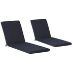 Coussins de chaise longue de patio d'extérieur tout temps Polytrends Fading Free - (Lot de 2)