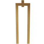 Table d'appoint géométrique en marbre avec support rectangulaire en métal doré - Blanc - Roche River Decor