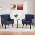 Lot de 2 fauteuils d'appoint modernes capitonnés HUIMO