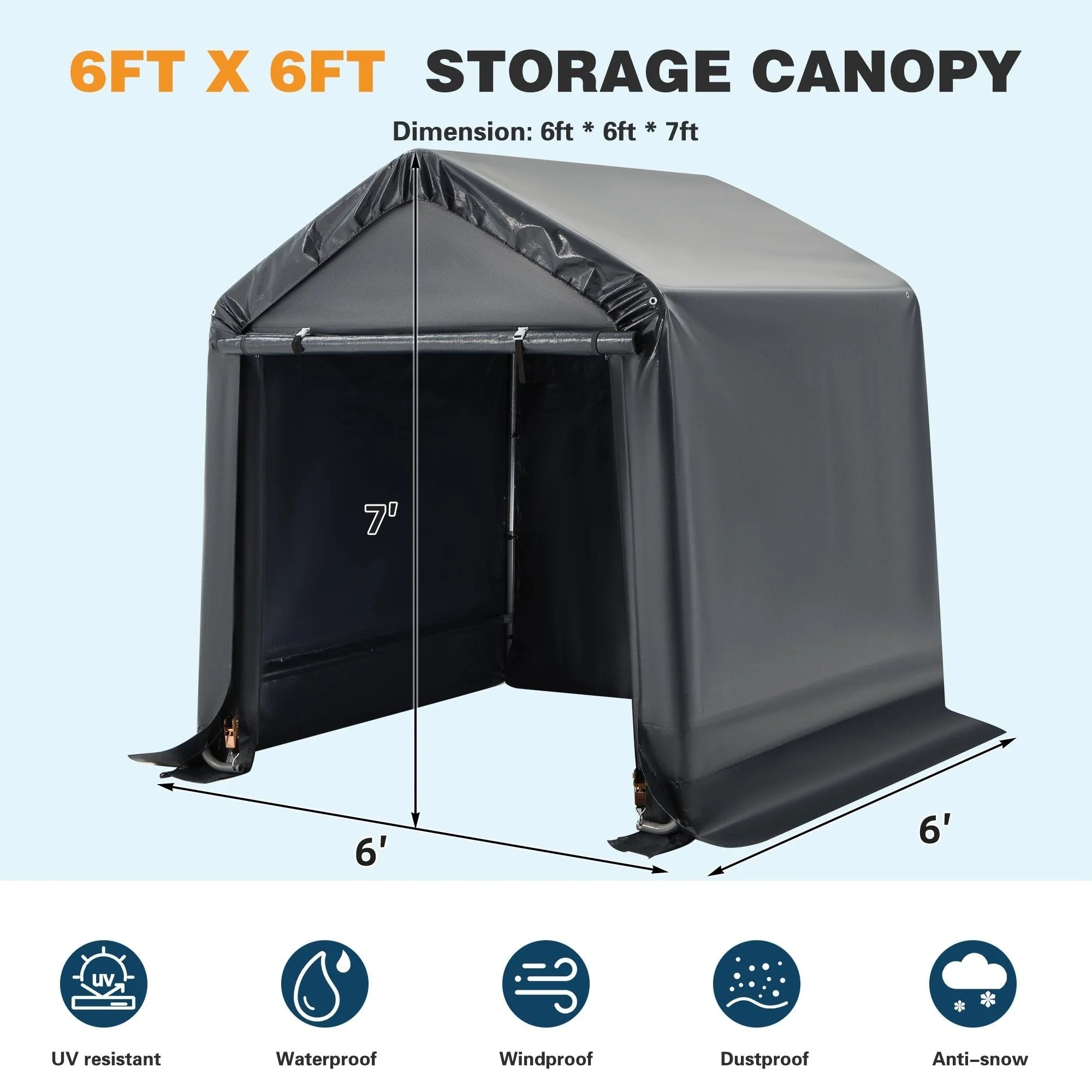 Abri de rangement extérieur et abri de voiture : abri portable pour vélos, motos et rangement de jardin