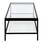 Table basse Alexis en métal et verre