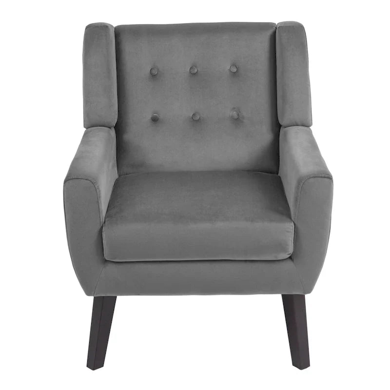 Lot de 2 fauteuils de salon en velours avec accoudoirs