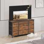 Commode de chambre avec 10 grands tiroirs pour téléviseur de 55 pouces – 55 pouces