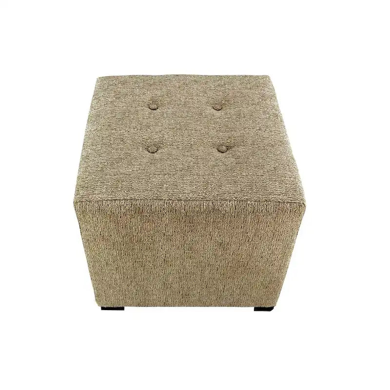 MJL Furniture Pouf carré capitonné 4 boutons Text2 Olivia