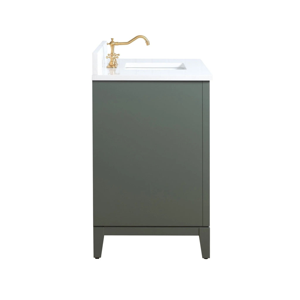Meuble-lavabo Vanity Art avec évier en céramique et dessus en marbre reconstitué
