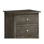 Table de chevet Daniel de style transitionnel en bois, à 3 tiroirs