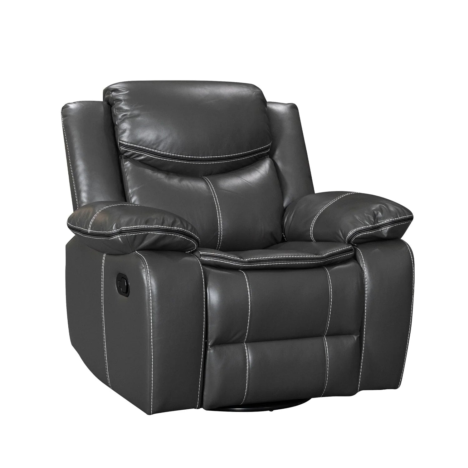 Fauteuil inclinable massant et chauffant en cuir, assise large et durable